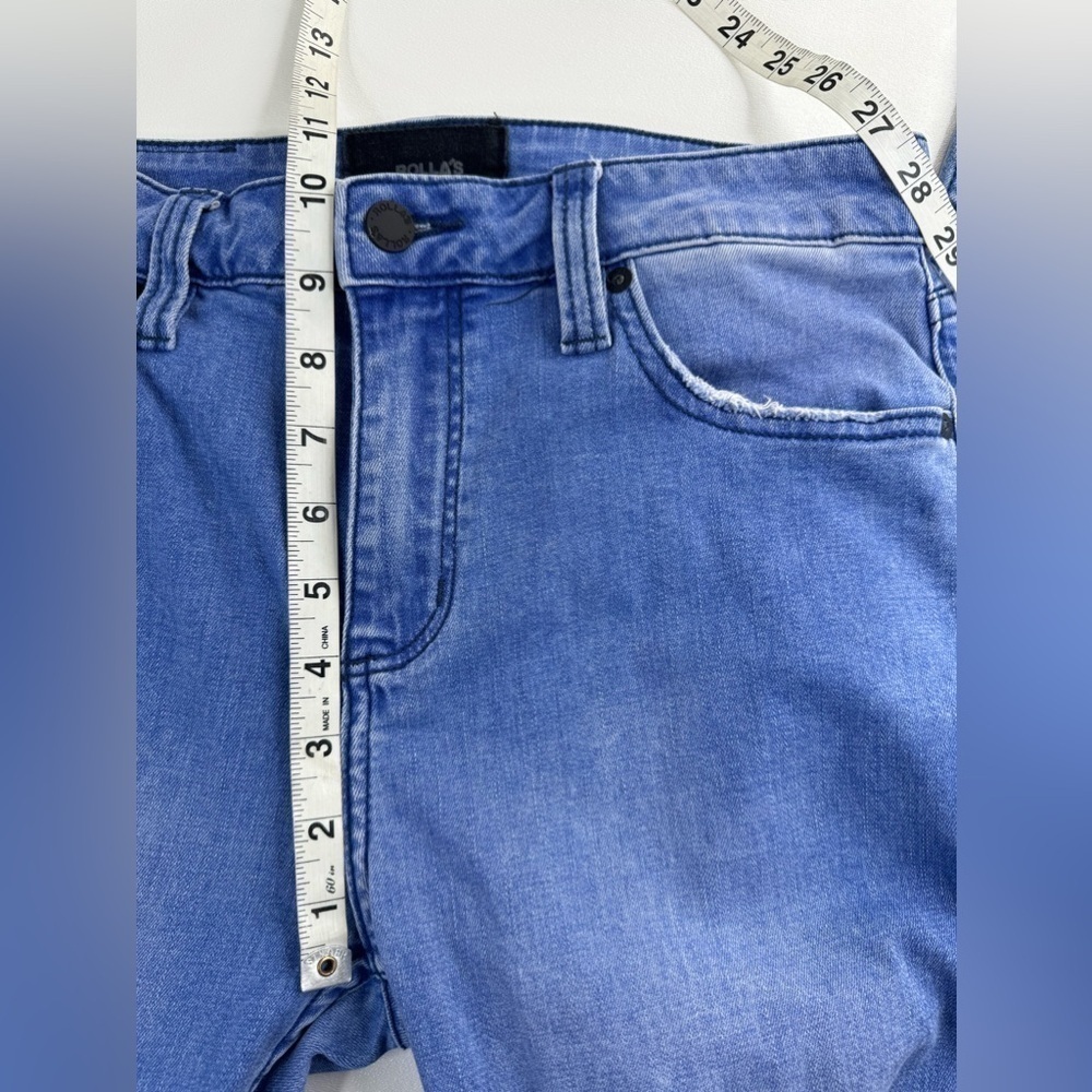 Rolla’s Slim Rollies Bold Blue Destroy Men Distressed Jeans Size 30 - Picture 7 of 14